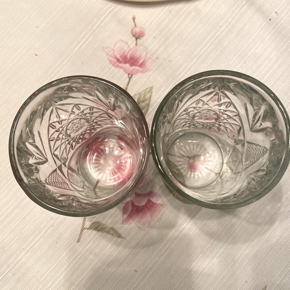 LIBBEY Hobstar Water Glass Coolers - Set of 2 Discontinued Pattern USA Pressed💦 - Picture 6 of 10
